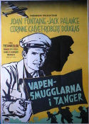 Vapensmugglarna i Tanger 1953 poster Joan Fontaine Jack Palance Corinne Calvet Charles Marquis Warren