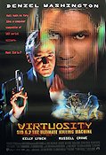 Virtuosity 1995 poster Denzel Washington Russell Crowe Kelly Lynch Brett Leonard Kampsport