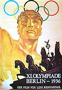 XI Olympiade Berlin 1936 1938 poster Leni Riefenstahl Olympiader
