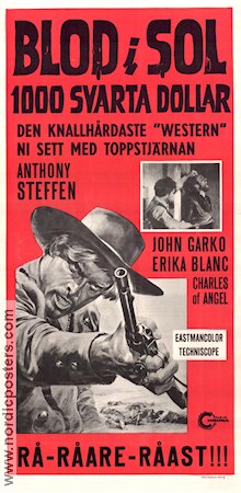 Mille dollari sul nero 1966 movie poster Anthony Steffen John Garko Erika Blanc Alberto Cardone