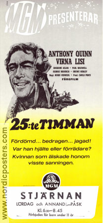 25:te timmen 1967 poster Anthony Quinn Virna Lisi Grégoire Aslan Henri Verneuil