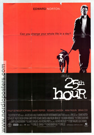 25th Hour 2002 movie poster Edward Norton Barry Pepper Philip Seymour Hoffman Spike Lee Dogs
