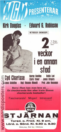 2 veckor i en annan stad 1962 poster Kirk Douglas Edward G Robinson Cyd Charisse Vincente Minnelli