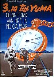3.10 till Yuma 1957 movie poster Glenn Ford Clocks