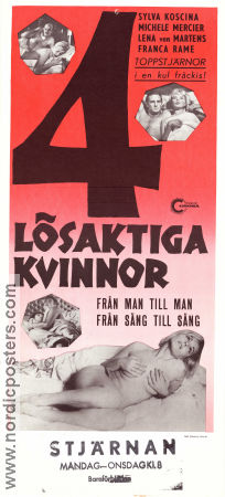 4 lösaktiga kvinnor 1964 poster Franca Rame Carlo Giuffre Carlo Bagno Mino Guerrini