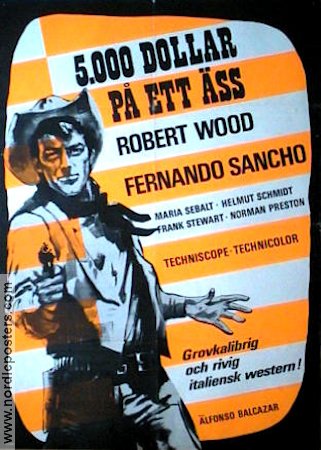 5000 dollar på ett äss 1968 movie poster Robert Woods Alfonso Balcazar