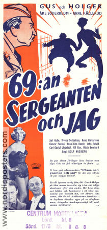 69:an sergeanten och jag 1952 movie poster Gus och Holger Gus Dahlström Åke Söderblom Viveca Serlachius Rolf Husberg