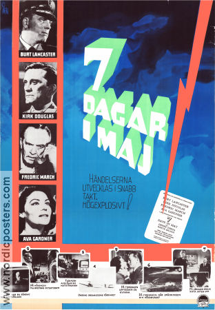 Seven Days in May 1964 poster Burt Lancaster John Frankenheimer
