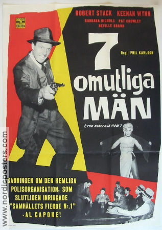 7 omutliga män 1959 poster Robert Stack Keenan Wynn Barbara Nichols Phil Karlson Maffia