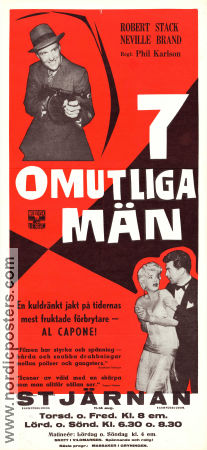 7 omutliga män 1959 poster Robert Stack Keenan Wynn Barbara Nichols Phil Karlson Maffia