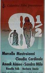 8 1-2 1963 movie poster Marcello Mastroianni Claudia Cardinale Anouk Aimée Federico Fellini