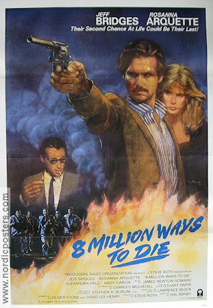8 Million Ways to Die 1986 poster Jeff Bridges Hal Ashby