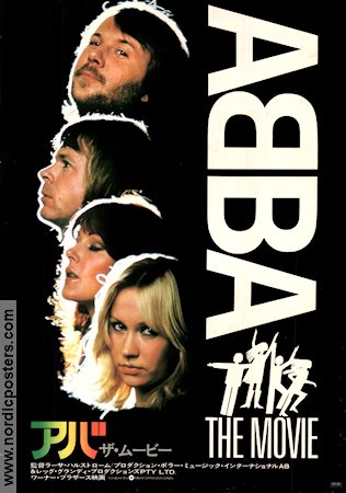 ABBA the Movie 1977 movie poster ABBA Agnetha Fältskog Anni-Frid Lyngstad Benny Andersson Björn Ulvaeus Robert Hughes Lasse Hallström Rock and pop Documentaries