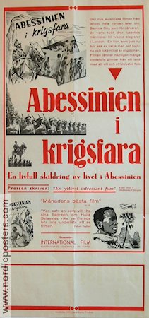 Abessinien i krigsfara 1935 poster 