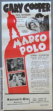 The Adventures of Marco Polo 1938 poster Gary Cooper