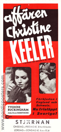 Affären Christine Keeler 1963 poster Yvonne Buckingham John Drew Barrymore Alicia Brandet Robert Spafford