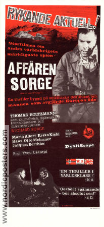 Affären Sorge 1961 poster Thomas Holtzmann Keiko Kishi Mario Adorf Yves Ciampi