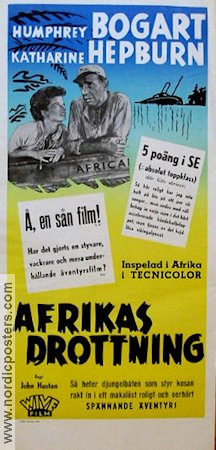 The African Queen 1951 poster Humphrey Bogart John Huston