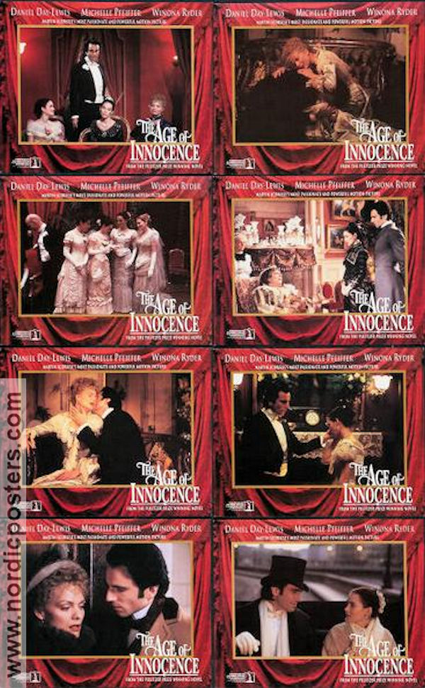 The Age of Innocence 1993 lobby card set Michelle Pfeiffer Martin Scorsese