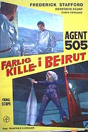 Agent 505 Farlig kille i Beirut 1967 poster Frederick Stafford