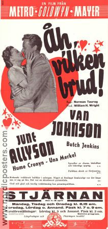 Åh vilken brud 1948 poster Van Johnson June Allyson Jackie Butch Jenkins Norman Taurog