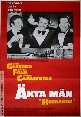 Husbands 1971 movie poster Peter Falk Ben Gazzara John Cassavetes