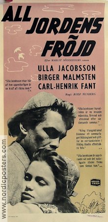 All jordens fröjd 1953 movie poster Ulla Jacobsson Birger Malmsten Carl-Henrik Fant Rolf Husberg