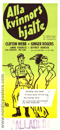 Alla kvinnors hjälte 1952 poster Clifton Webb Ginger Rogers Anne Francis Claude Binyon