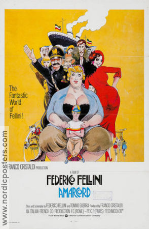 Amarcord 1973 poster Magali Noel Federico Fellini