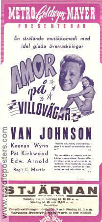 Amor på villovägar 1946 poster Van Johnson Keenan Wynn Pat Kirkwood Charles Martin Musikaler