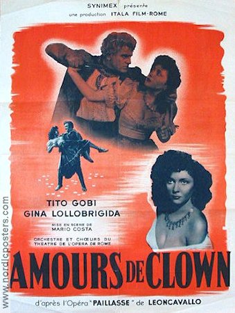 Pagliacci 1947 movie poster Gina Lollobrigida
