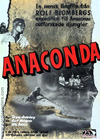 Anaconda 1954 poster Rolf Blomberg Torgny Anderberg