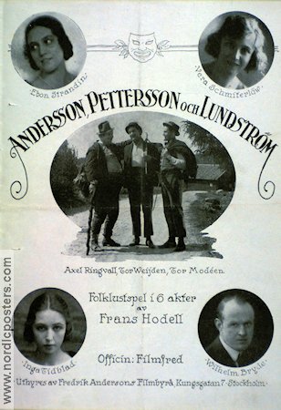 Andersson Pettersson och Lundström 1923 movie poster Axel Ringvall