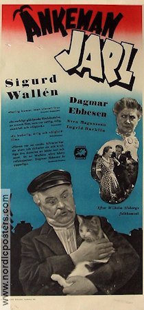 Änkeman Jarl 1945 movie poster Dagmar Ebbesen Arthur Fischer Sigurd Wallén Writer: Vilhelm Moberg