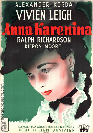 Anna Karenina 1948 poster Vivien Leigh Julien Duvivier