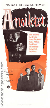 The Magician 1958 movie poster Max von Sydow Ingrid Thulin Gunnar Björnstrand Ingmar Bergman