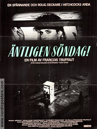 Vivement dimanche 1984 movie poster Fanny Ardant Francois Truffaut