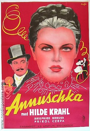 Anuschka 1942 movie poster Hilde Krahl
