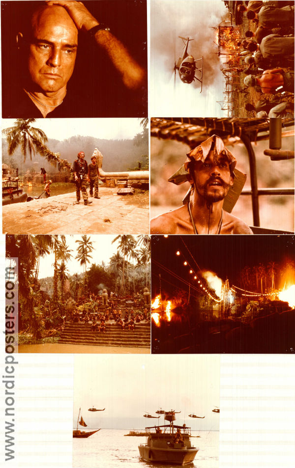Apocalypse Now 1979 lobby card set Marlon Brando Robert Duvall Martin Sheen Laurence Fishburne Dennis Hopper Harrison Ford Francis Ford Coppola War
