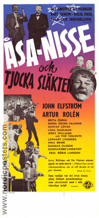 Åsa-Nisse och tjocka släkten 1963 poster John Elfström Börje Larsson