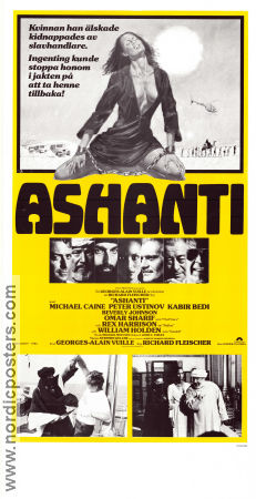 Ashanti 1979 poster Michael Caine Peter Ustinov Kabir Bedi Richard Fleischer