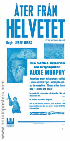 Åter från helvetet 1955 poster Audie Murphy Marshall Thompson Charles Drake Jesse Hibbs