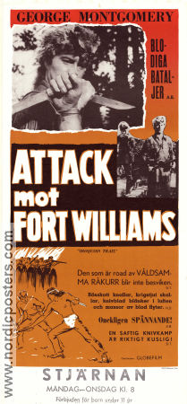 Attack mot Fort Williams 1950 poster George Montgomery Brenda Marshall Glenn Langan Phil Karlson