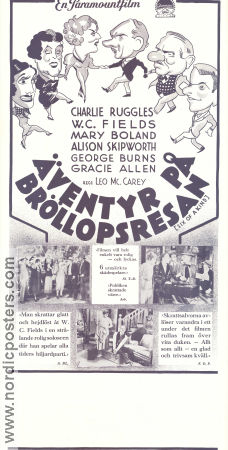 Äventyr på bröllopsresan 1934 poster Charles Ruggles Mary Boland WC Fields Leo McCarey