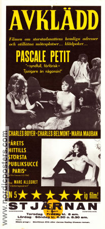 Avklädd 1961 poster Charles Boyer Pascale Petit Maria Mauban Marc Allégret