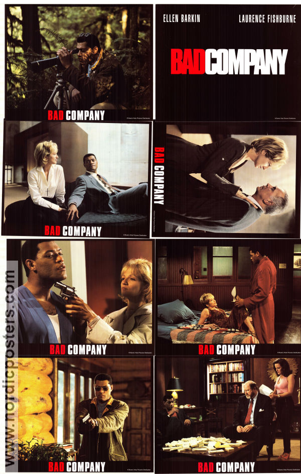 Bad Company 1995 lobby card set Laurence Fishburne Ellen Barkin Frank Langella Damian Harris