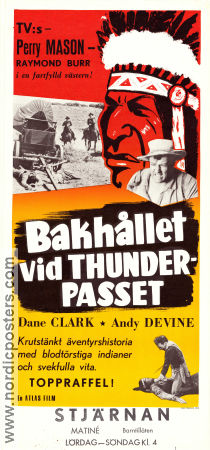 Bakhållet vid Thunderpasset 1954 poster Dane Clark Dorothy Patrick Andy Devine Frank McDonald