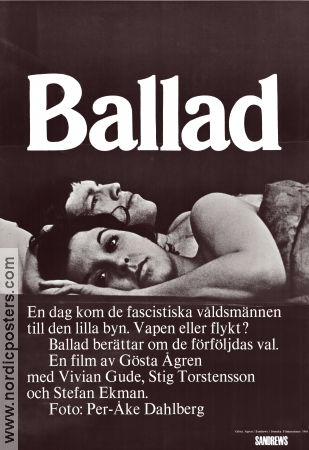 Ballad 1968 poster Vivian Gude Stig Torstensson Lennart Snickars Gösta Ågren