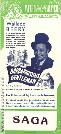 Barbarkustens gentleman 1944 poster Wallace Beery Binnie Barnes John Carradine Roy Del Ruth