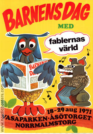 Barnens Dag med Fablernas värld 1971 poster 